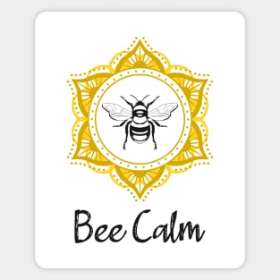 Bee Calm Mandala Magnet